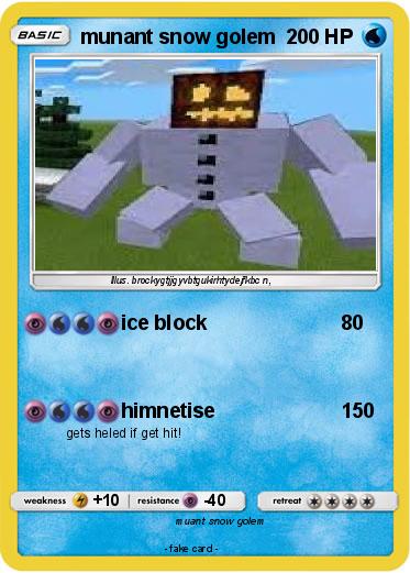 Pokemon munant snow golem