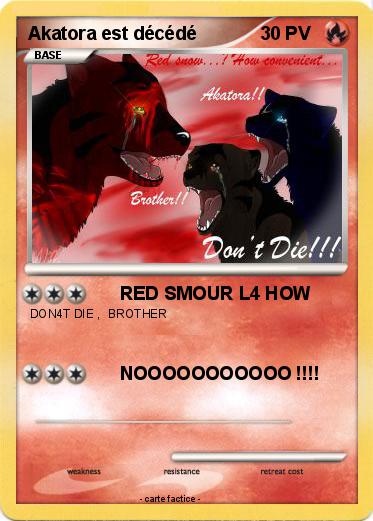 Pokemon Akatora est décédé