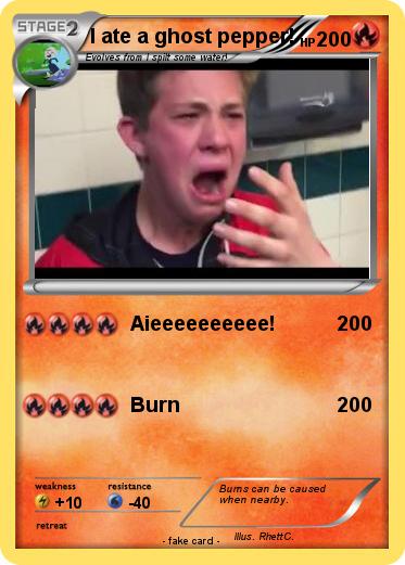Pokemon I ate a ghost pepper!