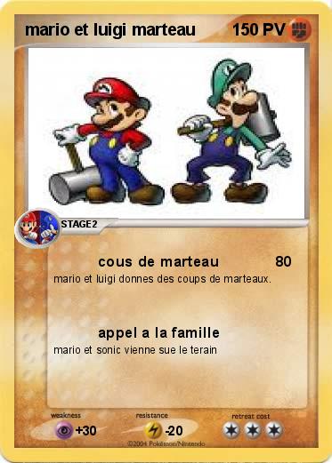 Pokemon mario et luigi marteau