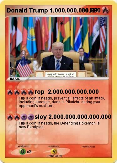 Pokemon Donald Trump 1.000.000.000.000
