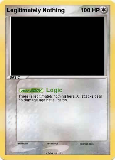 Pokemon Legitimately Nothing