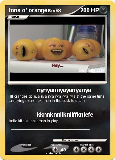 Pokemon tons o' oranges