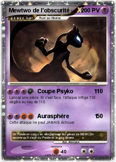 Pokemon Mewtwo de l'obscurité