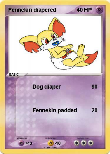 Pokemon Fennekin diapered
