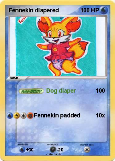 Pokemon Fennekin diapered