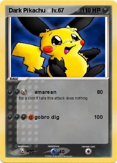 Pokemon Dark Pikachu    lv.67