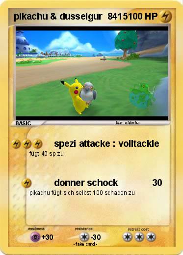 Pokemon pikachu & dusselgur  8415
