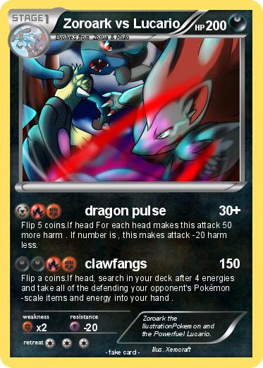 Pokemon Zoroark vs Lucario