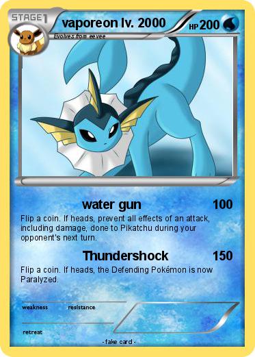 Pokemon vaporeon lv. 2000