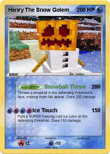 Pokemon Henry The Snow Golem