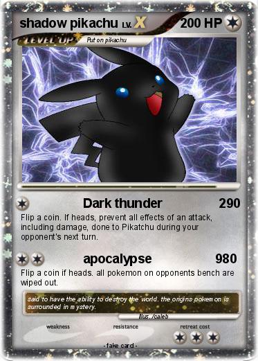 Pokemon shadow pikachu