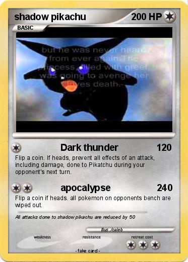 Pokemon shadow pikachu