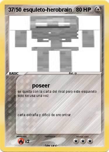 Pokemon 37/50 esquleto-herobrain