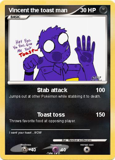 Pokemon Vincent the toast man