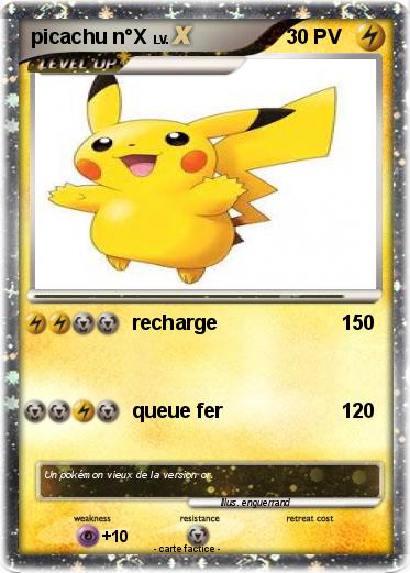 Pokemon picachu n°X