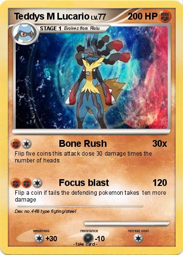 Pokemon Teddys M Lucario