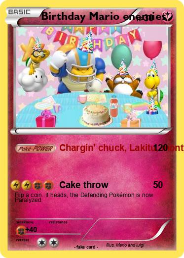 Pokemon Birthday Mario enemies