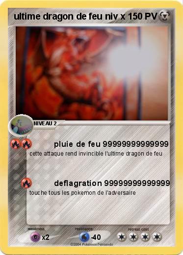Pokemon ultime dragon de feu niv x