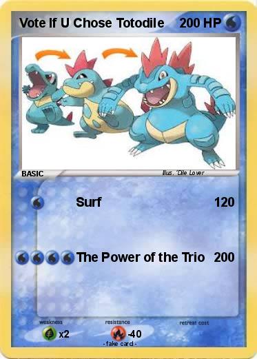 Pokemon Vote If U Chose Totodile