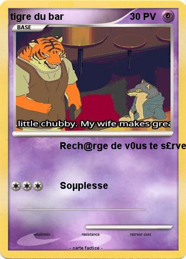 Pokemon tigre du bar