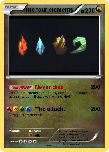 Pokemon The four elements