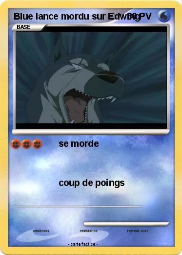 Pokemon Blue lance mordu sur Edwing