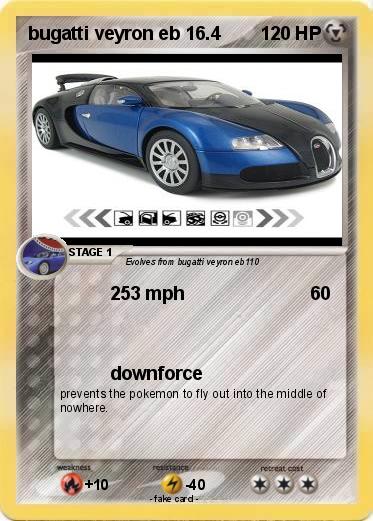 Pokemon bugatti veyron eb 16.4