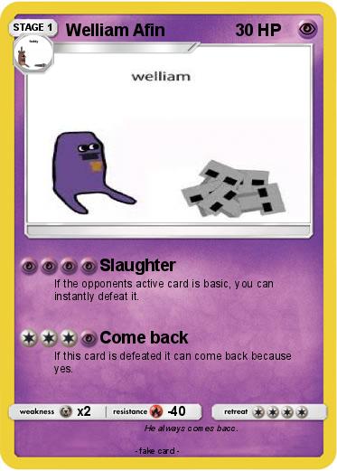 Pokemon Welliam Afin