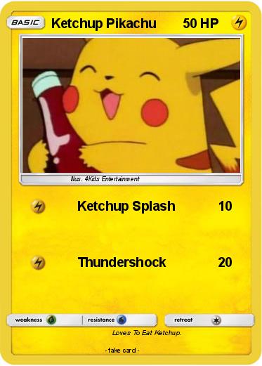 Pokemon Ketchup Pikachu