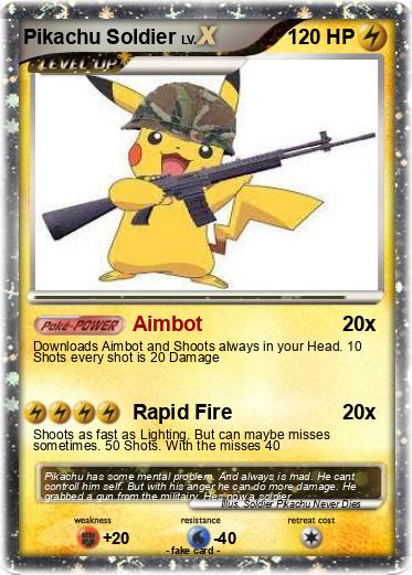 Pokemon Pikachu Soldier