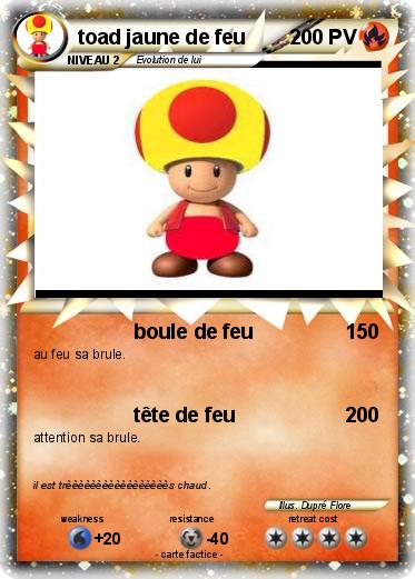 Pokemon toad jaune de feu
