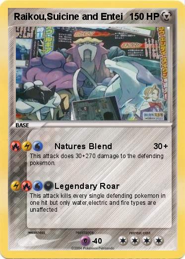 Pokemon Raikou,Suicine and Entei