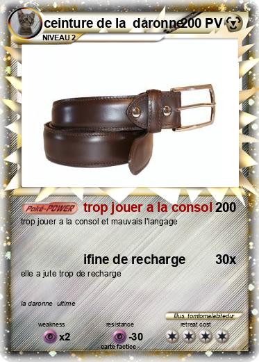 Pokemon ceinture de la  daronne