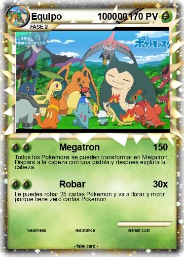 Pokemon Equipo              100000