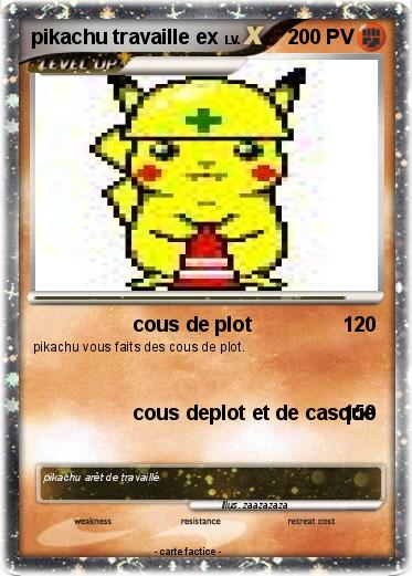 Pokemon pikachu travaille ex