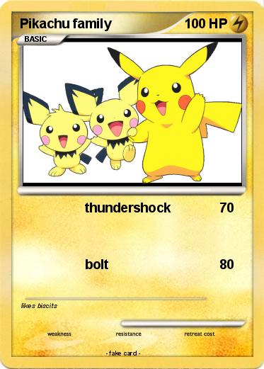 Pokemon Pikachu family