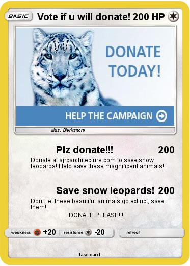 Pokemon Vote if u will donate!