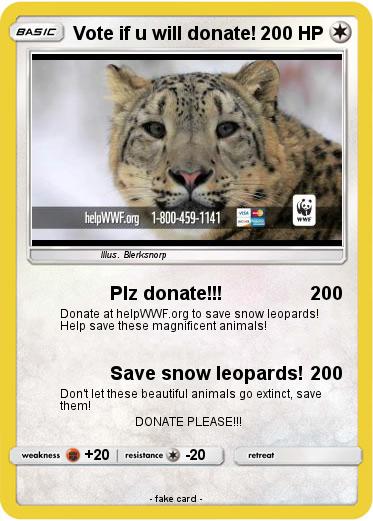Pokemon Vote if u will donate!