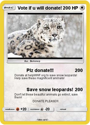 Pokemon Vote if u will donate!