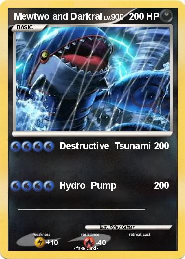 Pokemon Mewtwo and Darkrai