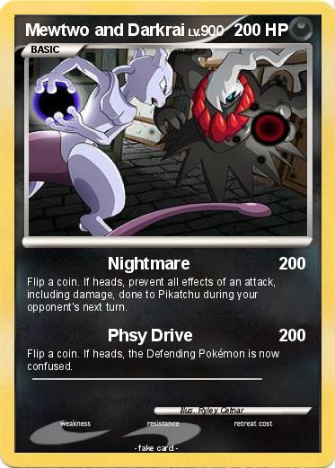 Pokemon Mewtwo and Darkrai