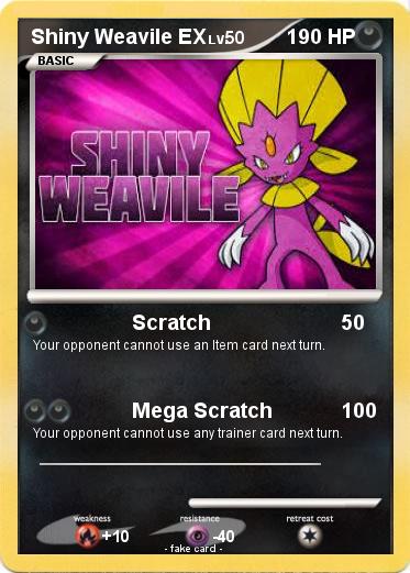 Pokemon Shiny Weavile EX