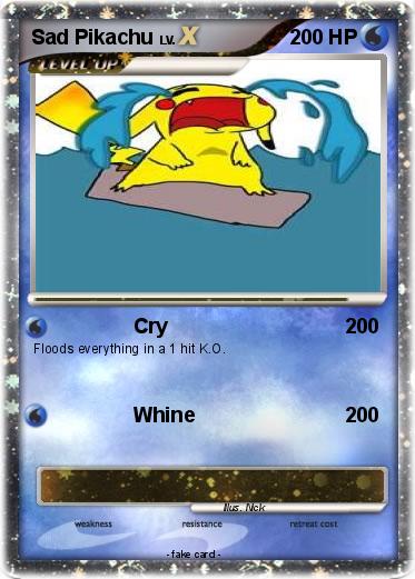 Pokemon Sad Pikachu
