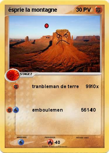 Pokemon ésprie la montagne