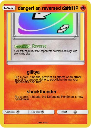 Pokemon danger! an reversed card