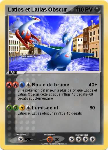 Pokemon Latios et Latias Obscur