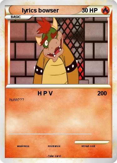 Pokemon lyrics bowser