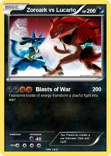 Pokemon Zoroark vs Lucario