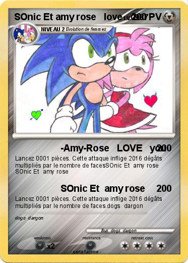 Pokemon SOnic Et amy rose   love